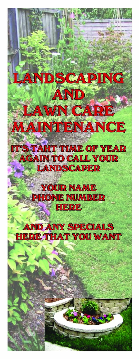 500 Landscaping Door Hangers Just Like This One Printed one side in full color Just add your name, Phone and specials