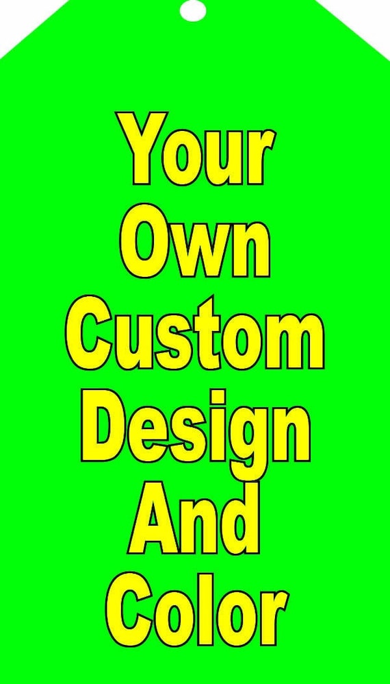 50 Custom Printed Tags With Your Design 2" x 3.5" Printed on 110# White Card Stock
