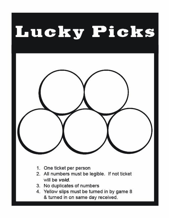 Bingo Lucky Pick 2 Part form White and Yellow Sets of 250