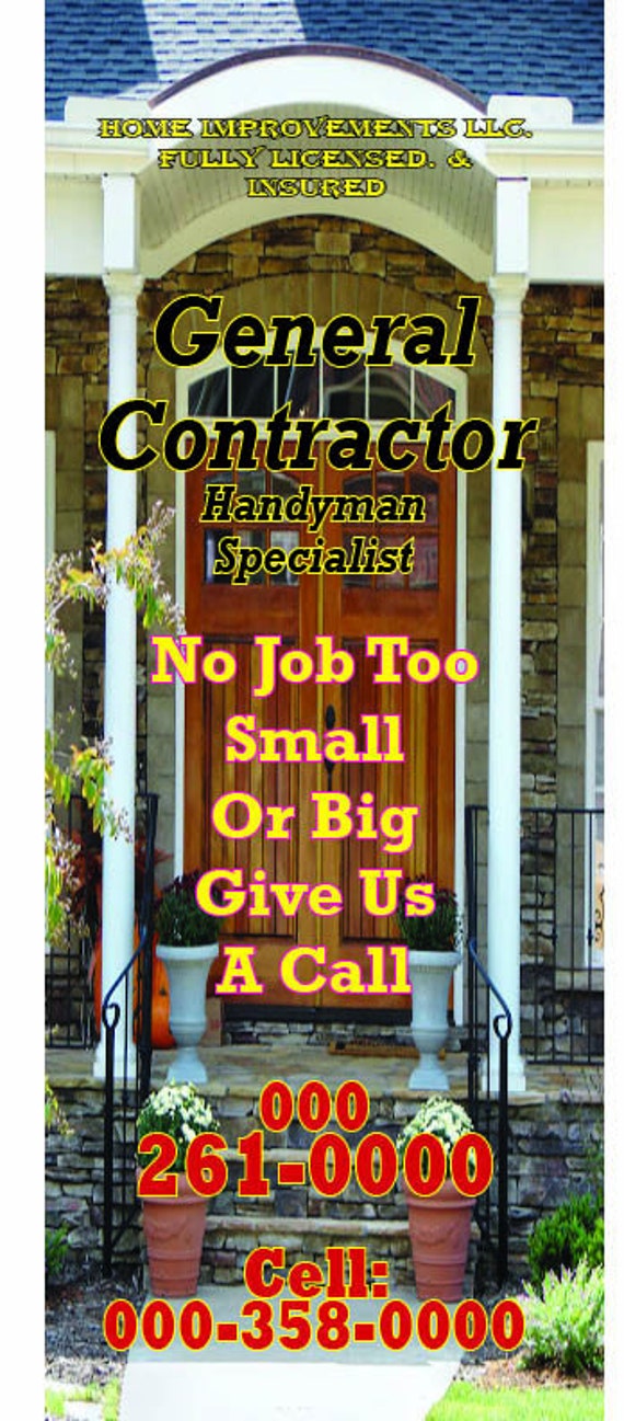 500 Custom Printed Door Hangers 4.25" x 11" Your Design or I will Design for you