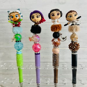 Star Wars-pen met CHARM-kralenpen, GRATIS navulinkt, aangepaste kralenpen, handtekeningpen voor je reizen, Dorables,