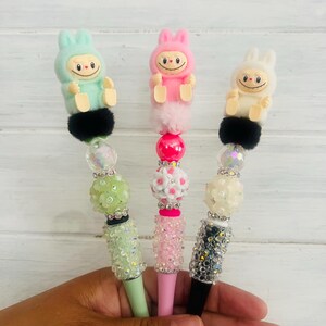 Labubu Pen, FREE refil ink, Customized Beaded Pen,