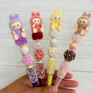 Labubu Pen, FREE refil ink, Customized Beaded Pen,