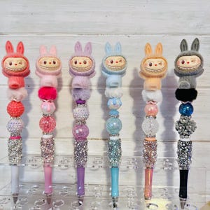 Labubu Pen, FREE ink refill, Customized Beaded Pen,