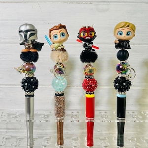 Star Wars Pen mit CHARM Beaded Pen, KOSTENLOSE Nachfülltinte, Personalisierter Perlenstift, Autogrammstift für Ihre Reisen, Dorables,