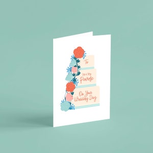 Carte de mariage personnalisée , Carte de jour de mariage, Carte de paillettes, Carte d’anniversaire écologique, Emballage sans plastique