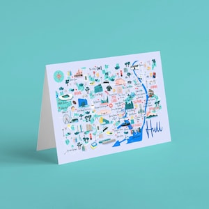 Carte Hull, Carte Kingston Upon Hull, Carte écologique, Emballage sans plastique