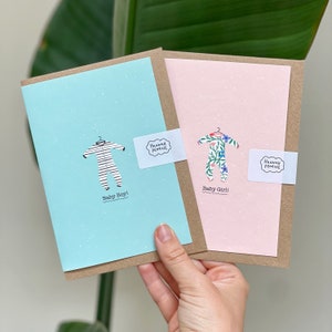 Nouvelle carte Baby Boy, carte pour bébé, carte C’est un garçon, carte écologique, emballage sans plastique