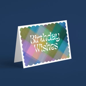 Carte de voeux d'anniversaire, Carte d'anniversaire illustrée, Carte arc-en-ciel, Carte d'anniversaire écologique, Emballage sans plastique