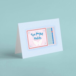 Carte de vœux de la Saint-Valentin, Le match parfait, Carte anniversaire, Carte écologique, Emballage sans plastique