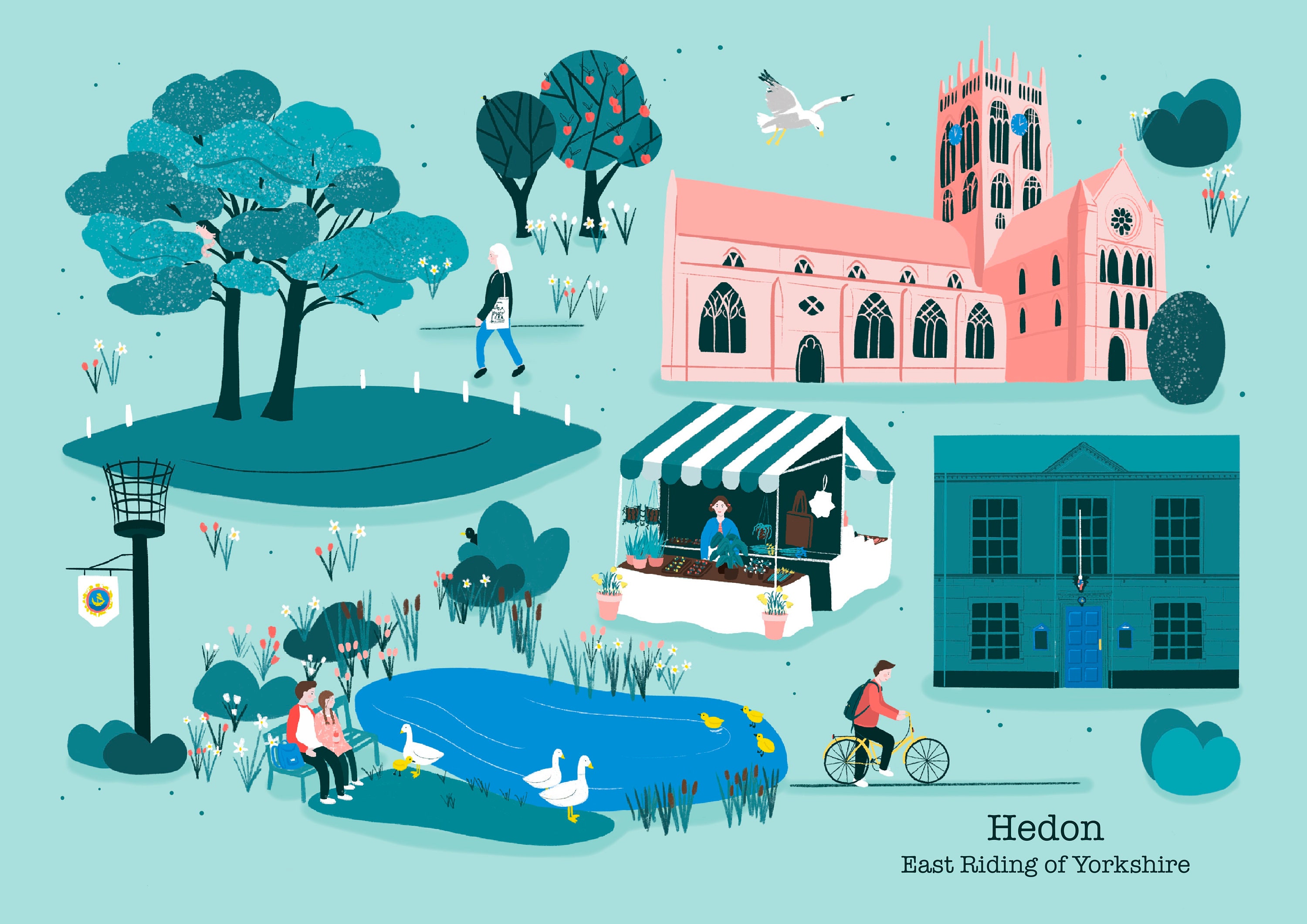 Hedon Card Hull Landmarks Card East Yorkshire Card Etsy