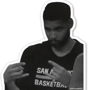 PRE-ORDER** Tim Duncan Gang Sign Sideline-sticker