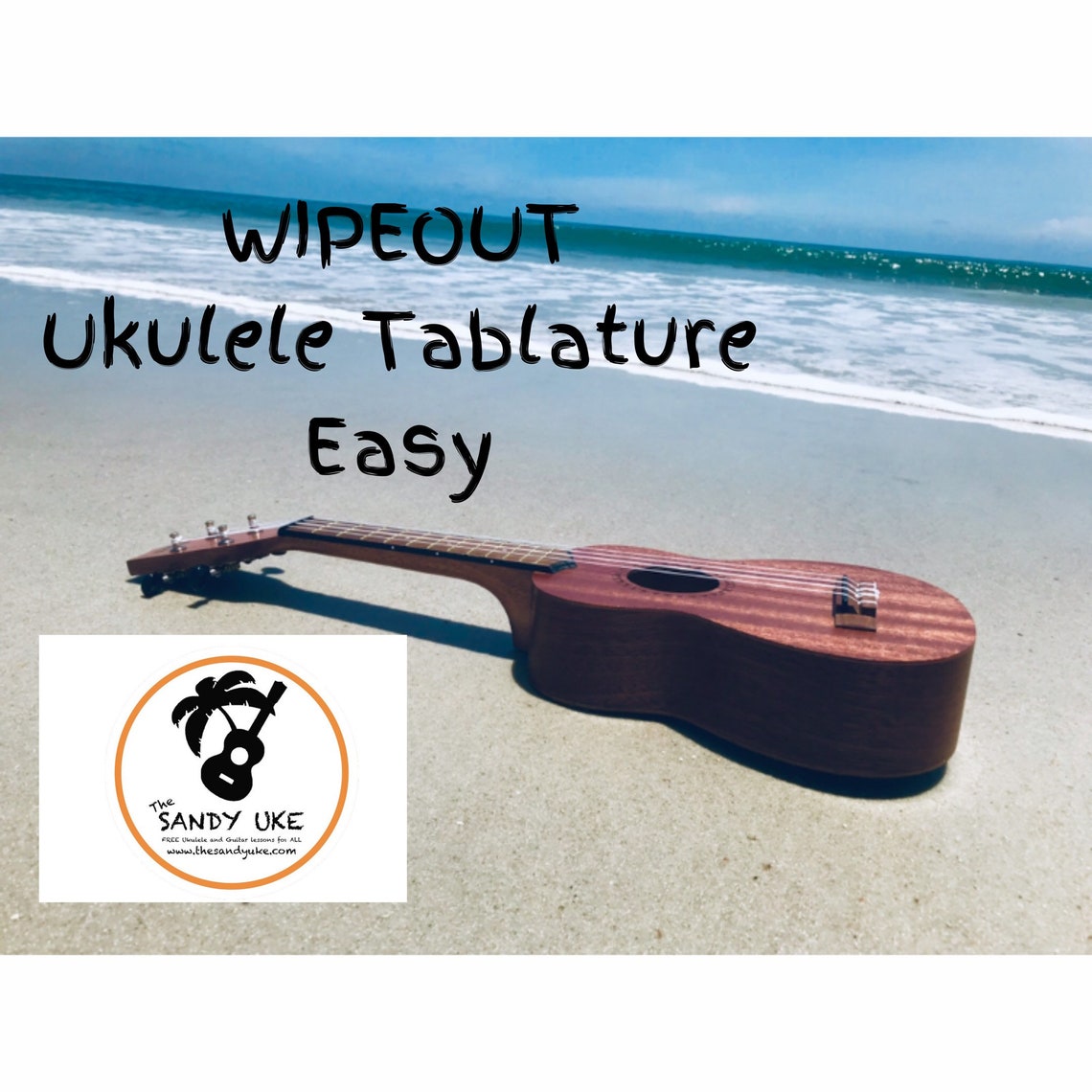 Ukulele Sheet Music / Ukulele Wipeout / Wipeout Tablature / Etsy