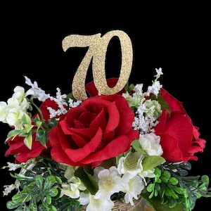 70th Birthday Centerpiece Decorations/ 70th Birthday Decorations/70th Birthday for Her/ 70th Birthday Table Decorations/ Centerpiece Stick