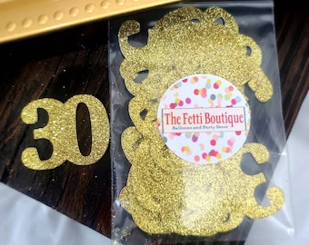 30th Birthday Decorations, 30th Birthday Confetti, Dirty Thirty Decor, 30 Birthday Party Decorations, Glitter Table Confetti, Gold Silver Ro