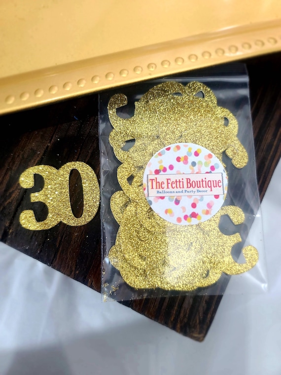 30th Birthday Decorations, 30th Birthday Confetti, Dirty Thirty Decor, 30 Birthday Party Decorations, Glitter Table Confetti, Gold Silver Ro