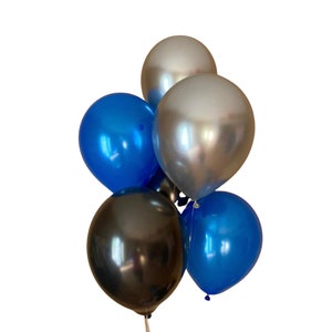 blue balloons | birthdayballoons | silver balloons | 6 ct | blue birthday decorations | balloons | blue birthday party | metallic balloons