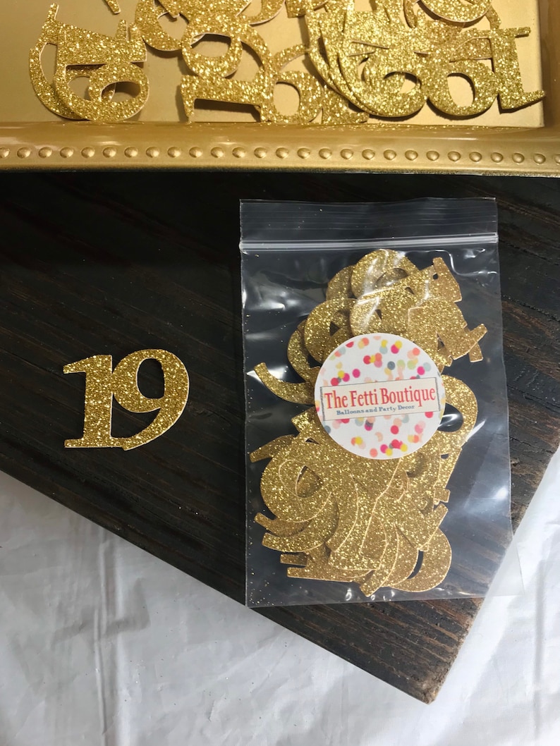 19th Birthday Confetti/ 19th Birthday Party Decorations/age Confetti ...