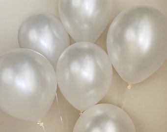 White Pearlised Balloons White Pearlised Balloons