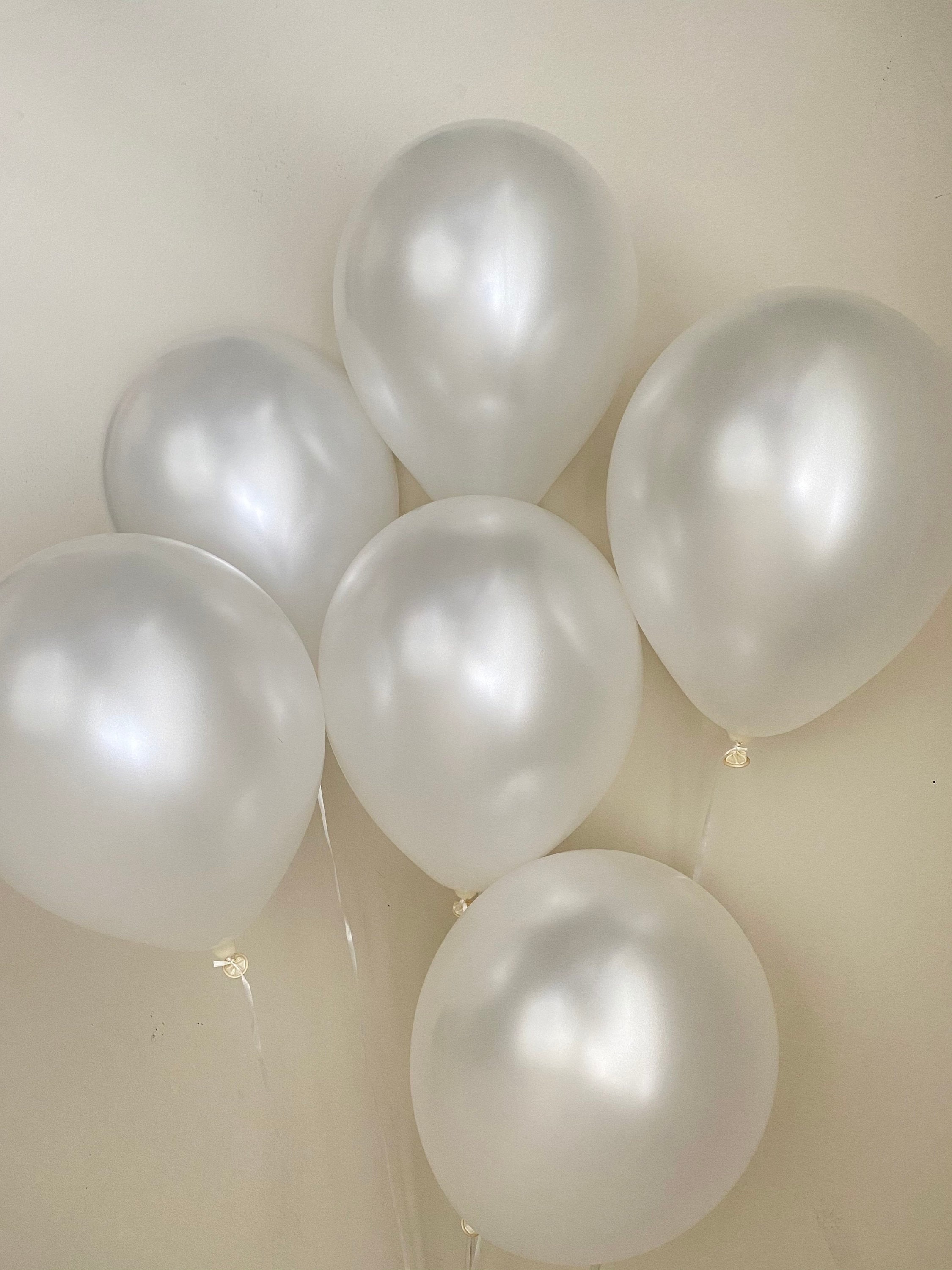 White Pearlised Balloons White Pearlised Balloons