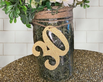 30th Birthday Centerpiece Decorations/ 30th Birthday Decorations/ 30th Birthday for Her/ 30th Birthday Table Decorations/ Age Cutouts