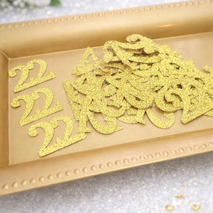 22nd Birthday Decorations, 22nd Birthday Confetti, 22 Birthday Party Decorations, Glitter Table Confetti, Gold Silver Rose Gold Birthday