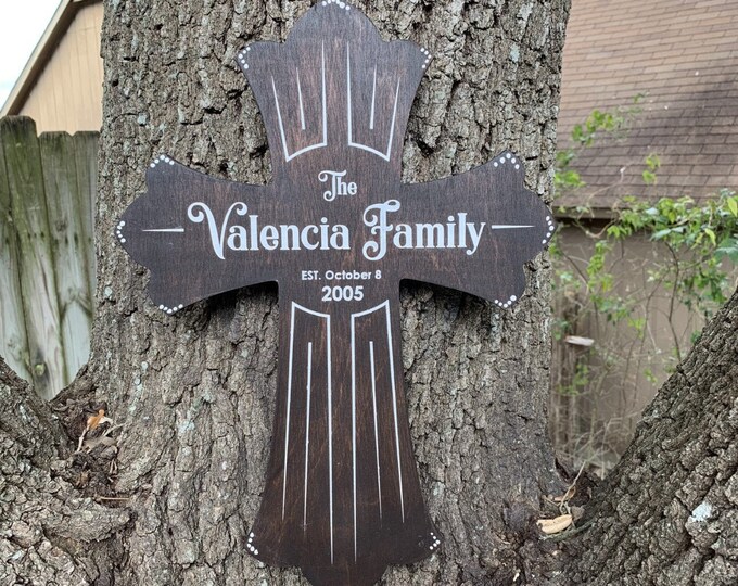 Personalized Cross, Custom Cross, Family Cross, Custom Painted Cross ...