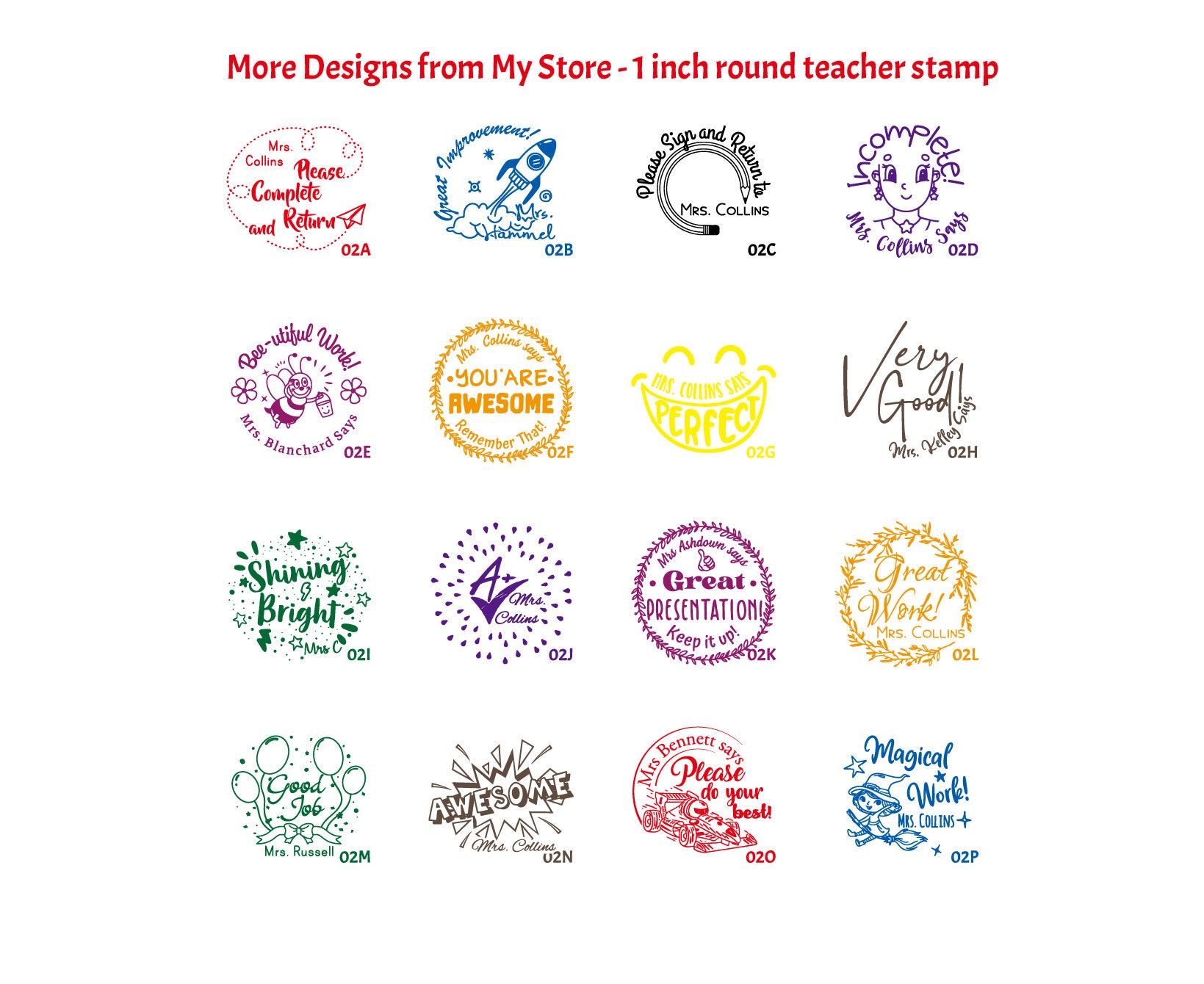 Sellos De Maestro En Español Teacher Ink Stamps Grading Stamps Classroom  Stamps With Your Custom Text 