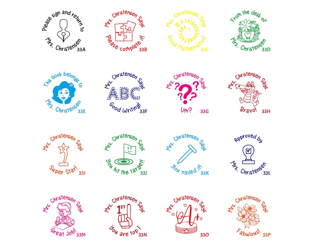 Teacher Stamps, Personalized Teacher Stamps, Custom Teacher Stamp