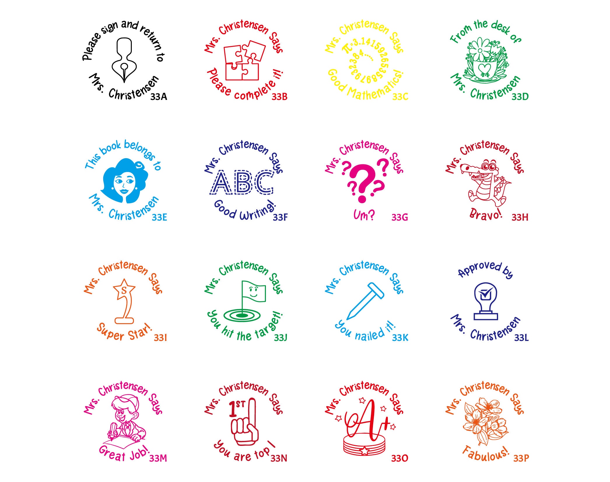 Custom teacher stamps gifts teacher stamp personalized Etsy