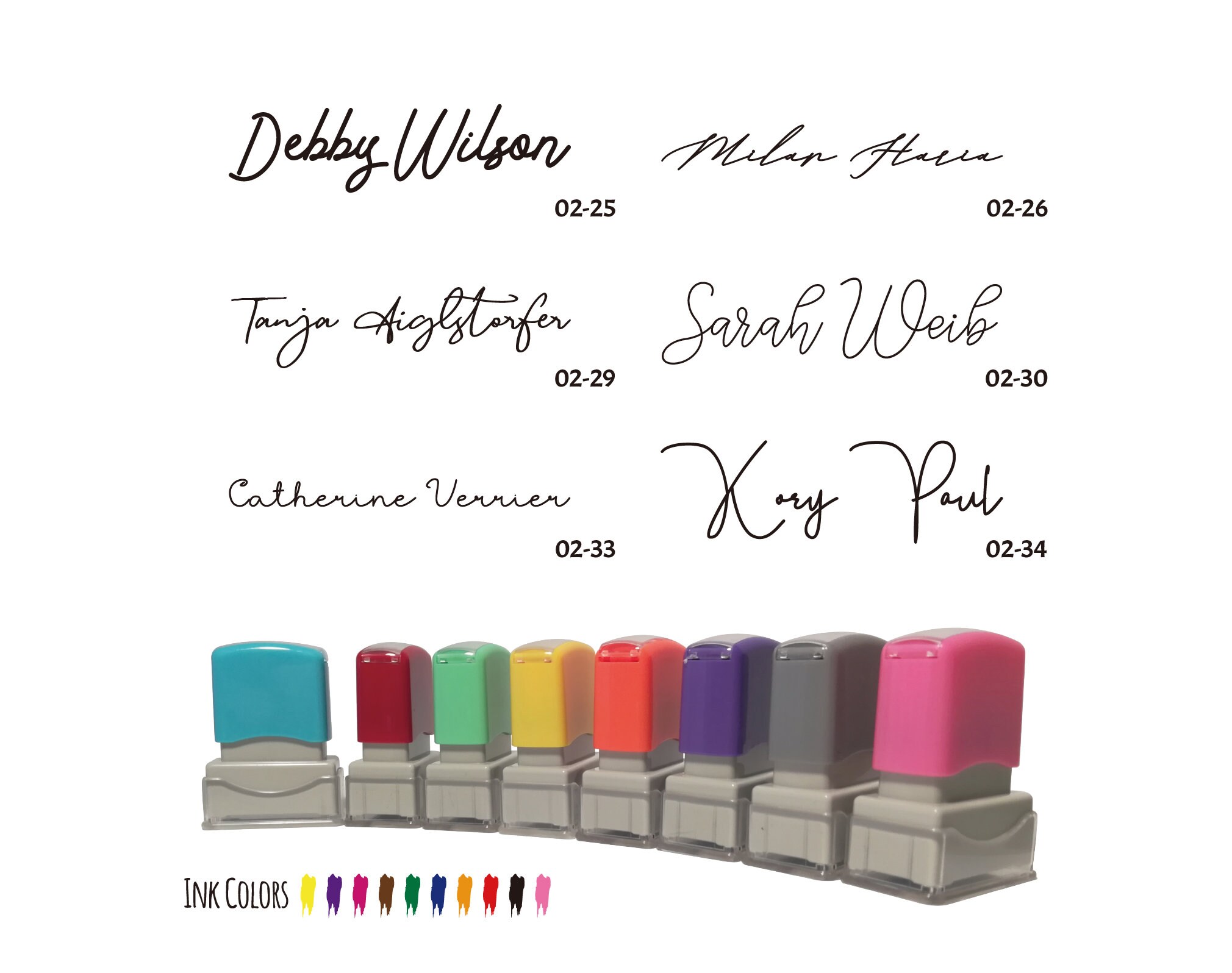 Custom Signature Stamps Custom Name Stamp Personalized Etsy