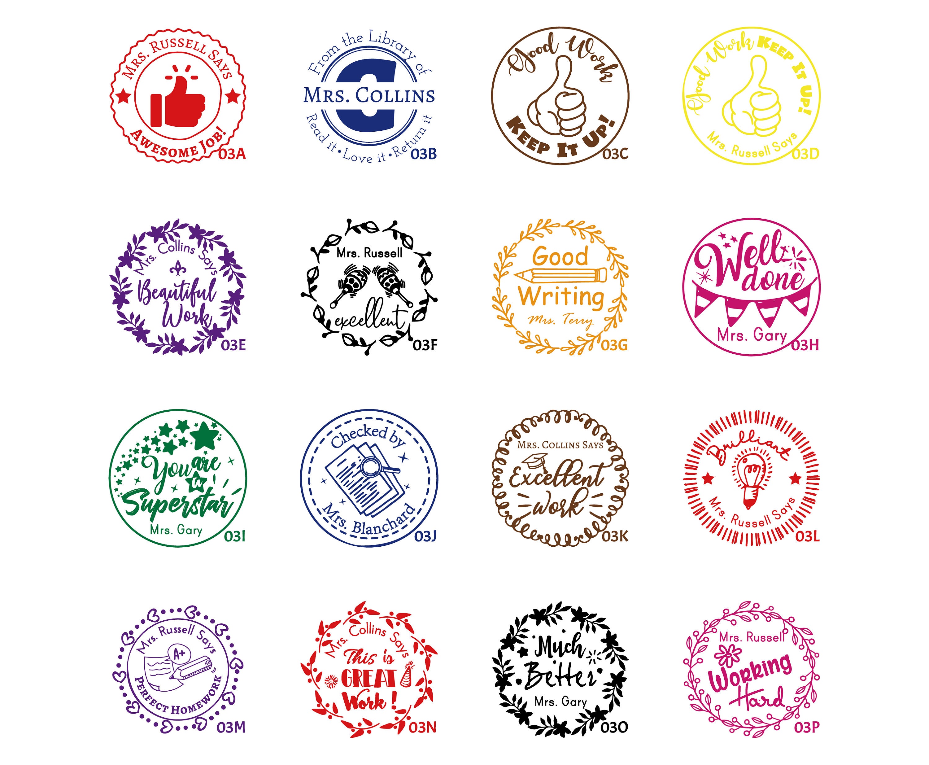 Custom teacher stamps gifts teacher stamp personalized Etsy