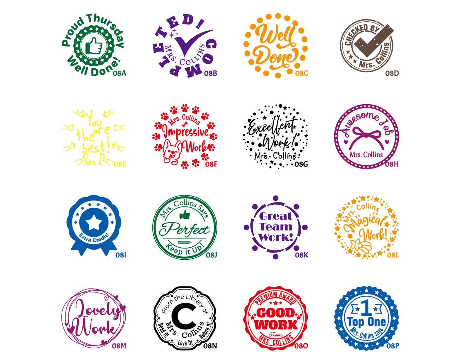 Custom teacher stamps gifts teacher stamp personalized Etsy