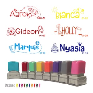 Timbro personalizzato con nome per bambini per stoffa, timbro personalizzato con nome uniforme per bambini, regali personalizzati per bambini con timbro con nome in stoffa, timbro con nome per bambini KS001