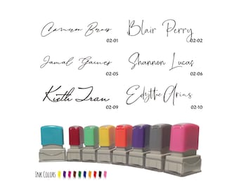 Custom Signature Stamps, Custom Name Stamp, Personalized Signatuer Stamps, Teacher Name Stamp, Personalized Name Stamps SS002