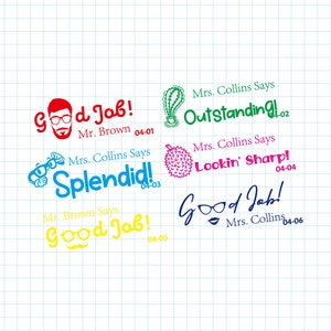 Teacher stamps, personalized teacher stamps, custom teacher stamp, checked by teacher stamps, good job teacher stamps, TQS 004