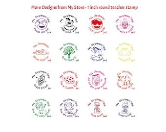 Personalized Male Teacher Rubber Stamp Choose Text Custom Teacher Stamp Hairstyle 