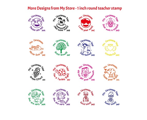 Custom Stamps Self Inking Personalized Photo Portrait Stamps with Face &  Text, School Office Business Supplies Rubber Stamp Funny Gifts for Teacher