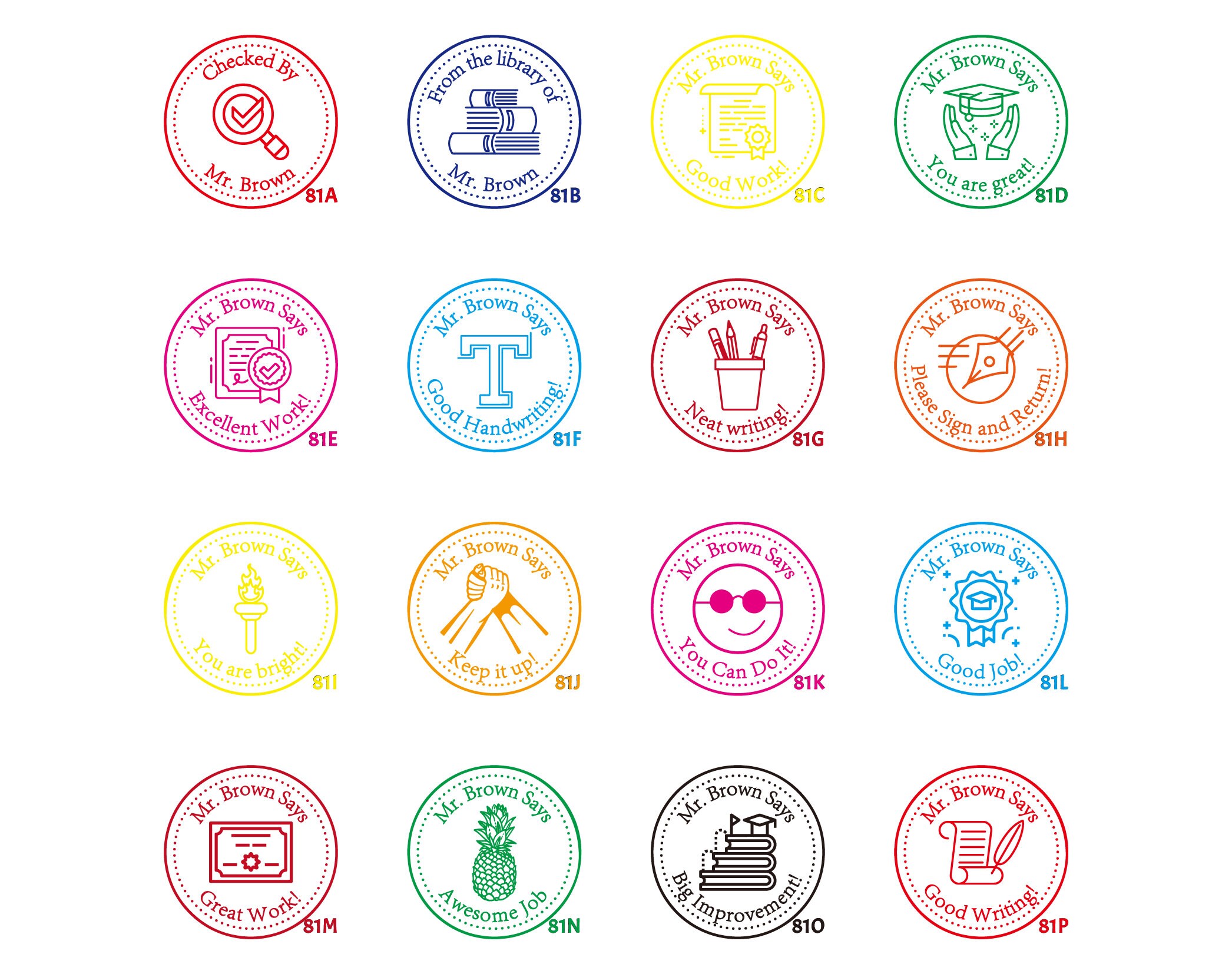 Custom teacher stamps gifts teacher stamp personalized Etsy