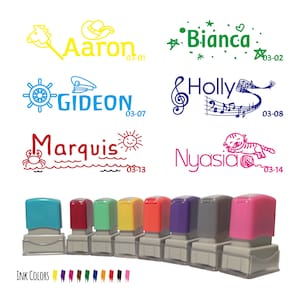 Sello de nombre infantil personalizado: Sello de tela personalizado para uniformes KS003