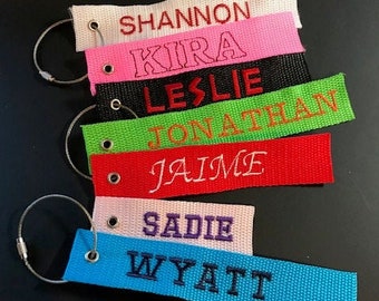 Luggage ID Tags Personalized Embroidered Backpack Vacation Travel ID Tags Unique Gifts Team Gift Teacher Gift