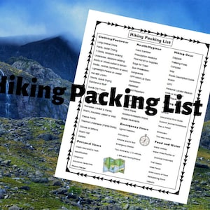 Hiking Packing List Vacation Trail Packing Backpack Packing List
