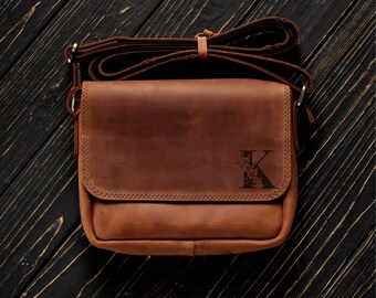 Bolso bandolera de piel, bolso de mano de piel para mujer, bolso de hombro personalizado, neceser, regalo para dama de honor, regalo para hija
