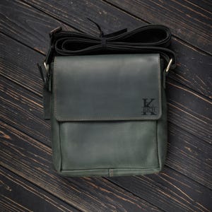 Sac en cuir pour homme, messager en cuir gravé, sac à bandoulière fait main, sac à bandoulière en cuir personnalisé, cadeau du 3e anniversaire de mariage pour lui