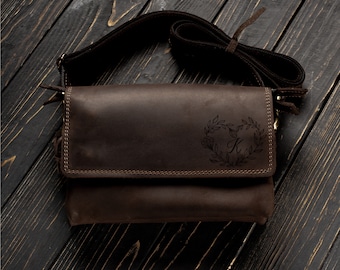 Bolso bandolera personalizado para mujer, bolso de piel, neceser, bolso pequeño de hombro, regalo de Navidad para hija, hermana, madre