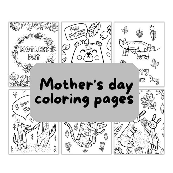 Mother's day coloring pages  9 coloring sheets for kids