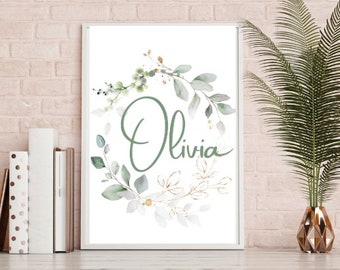 Personalized Baby girl nursery name sign.  New Baby Girl Gift, Ideal for Nursery Wall Art & Playroom Decor, nursery decor