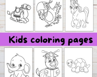 Printable coloring pages for toddlers, preschoolers, kindergarten kids - 33 coloring pages perfect for ages 3 to 5