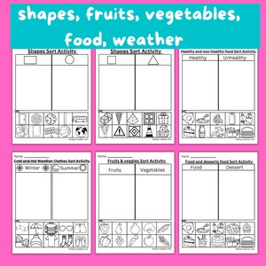 Sorting, counting, cut and paste activity for preschool and kindergarten kids Teachers resources for classroom practice numbers, shapes etc image 2