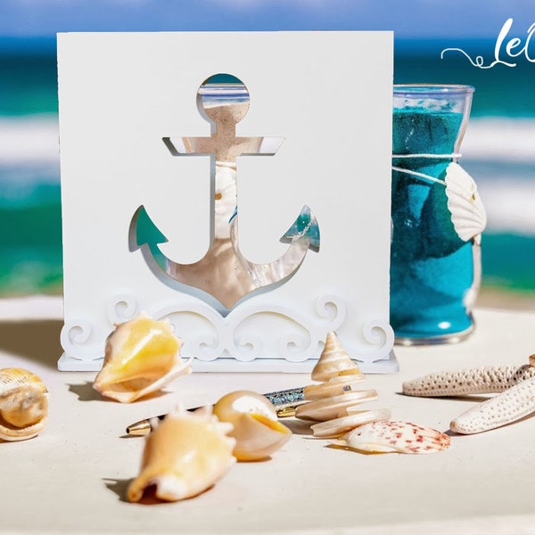 Anchor Wedding Sand Ceremony Frame-Unity shadow sand ceremony box-Sand Shadow Box Frame-Plywood Frame-Beach wedding-Beach Decor-Wedding gift